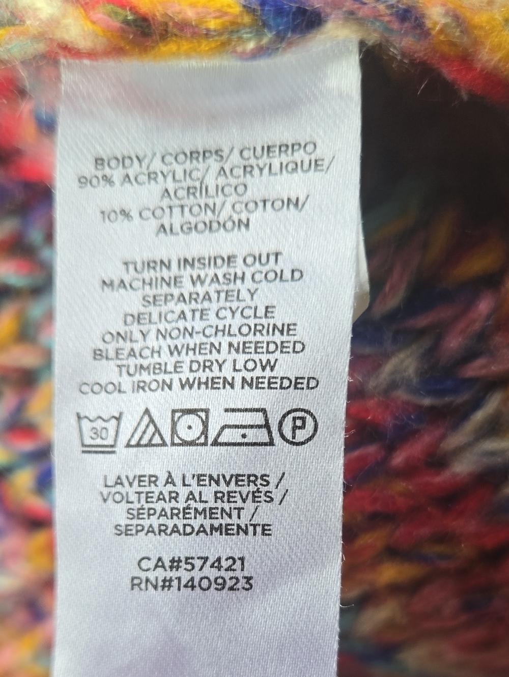 Loft Outlet Multi-color Mock Neck Sweater Size Extra Small - Picture 8 of 8